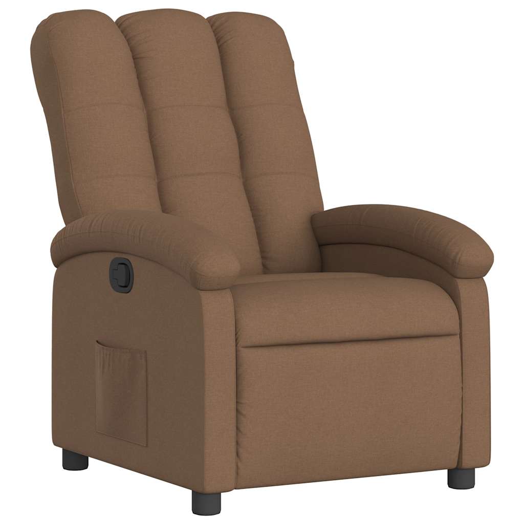 Vidaxl fauteuil verstelbaar stof bruin
