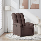 Vidaxl fauteuil verstelbaar stof donkerbruin
