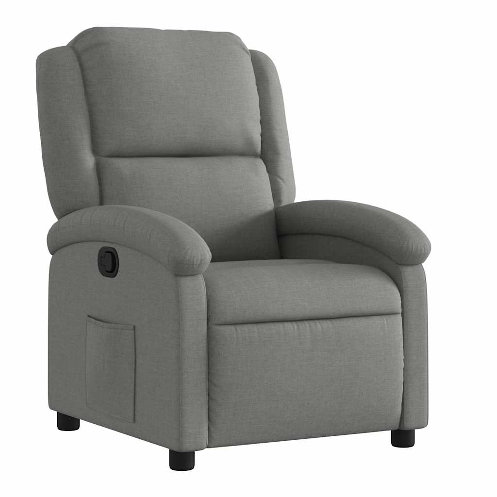 Vidaxl relaxfauteuil donkergrijze stof