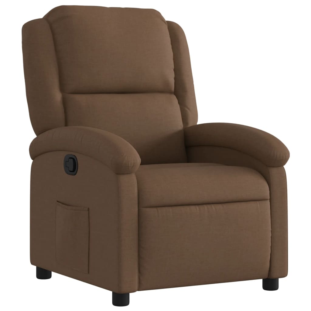 Vidaxl fauteuil verstelbaar stof bruin