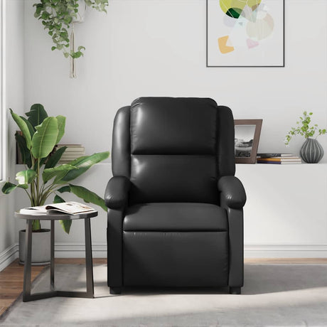 Vidaxl relaxfauteuil zwart kunstleer