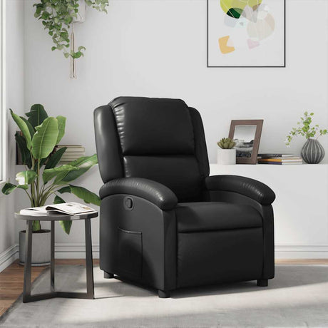 Vidaxl relaxfauteuil zwart kunstleer