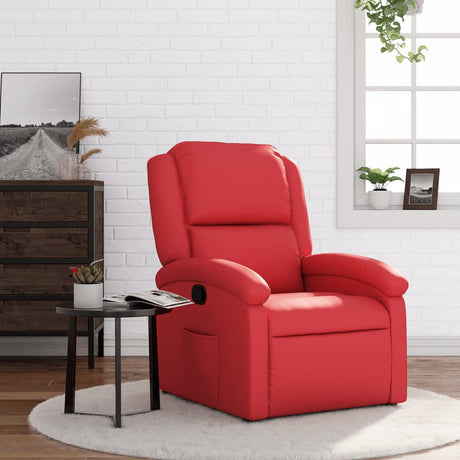 Vidaxl fauteuil verstelbaar kunstleer rood