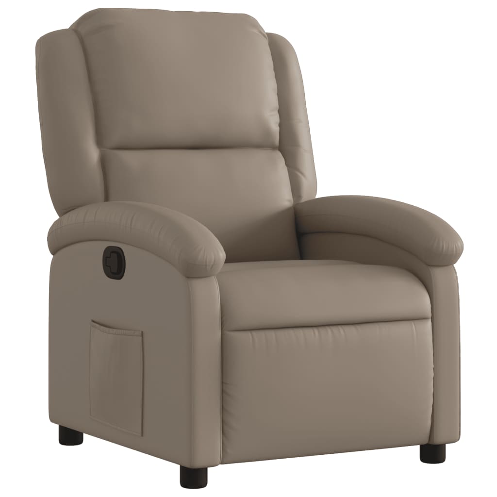 Vidaxl fauteuil verstelbaar kunstleer cappuccinokleurig