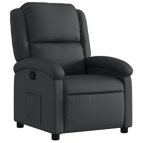 Vidaxl relaxfauteuil zwart echt leer