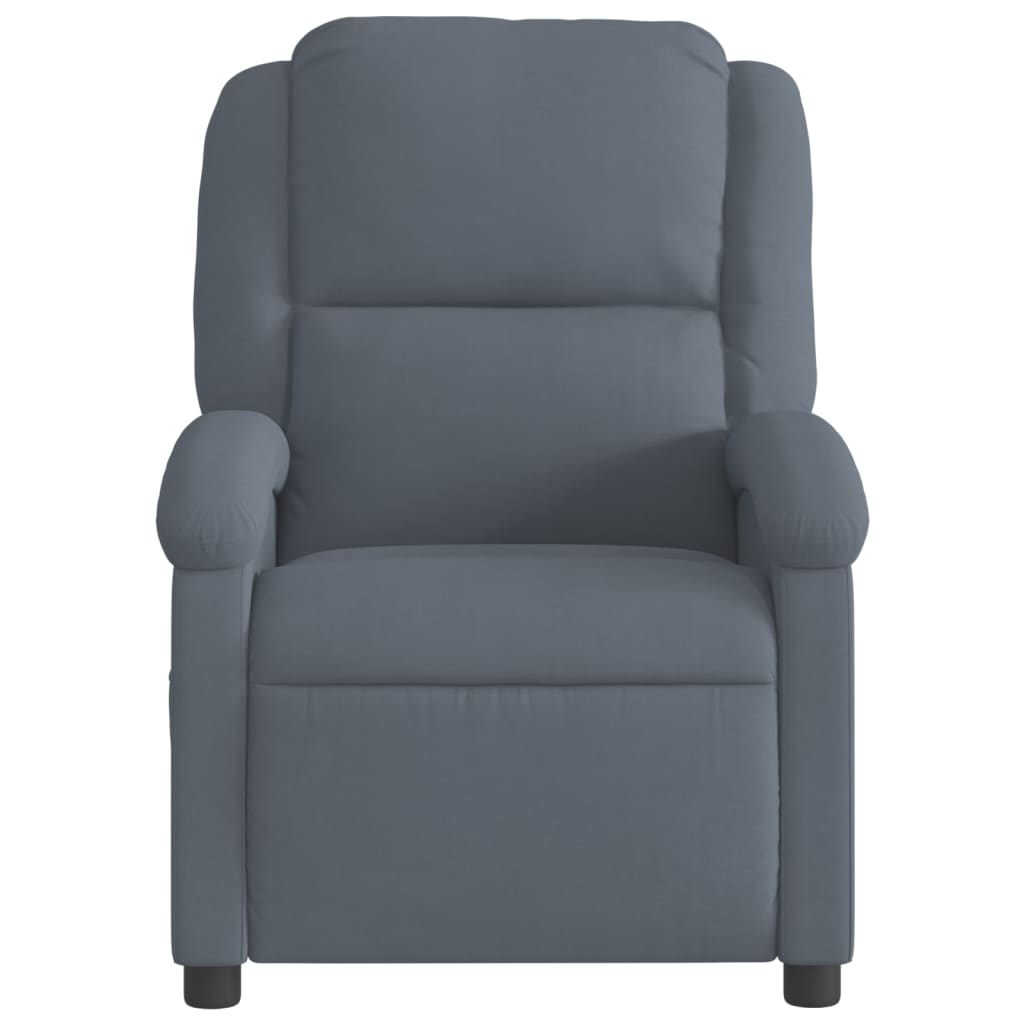 Vidaxl fauteuil verstelbaar fluweel donkergrijs