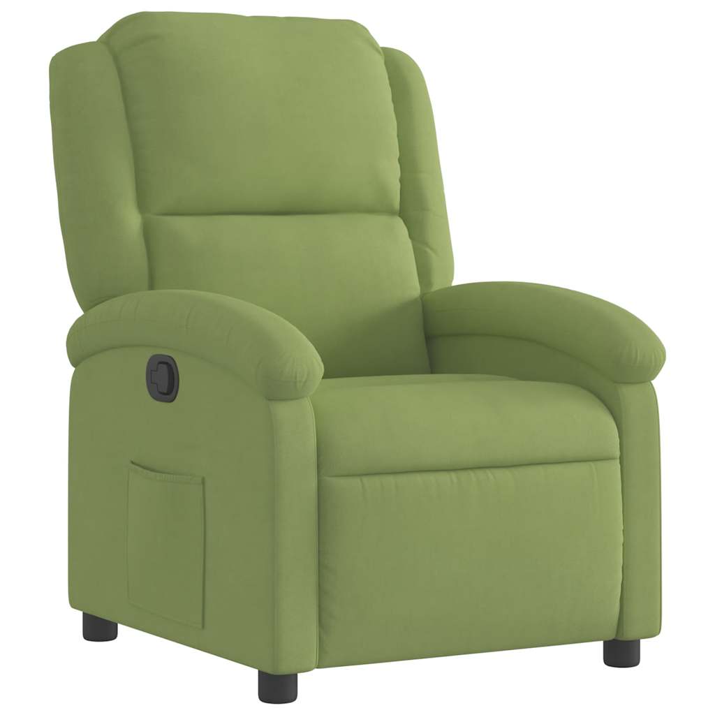 Vidaxl fauteuil verstelbaar fluweel lichtgroen