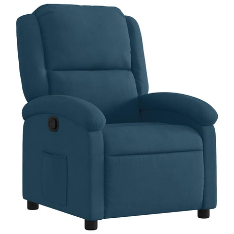 Vidaxl fauteuil verstelbaar fluweel blauw