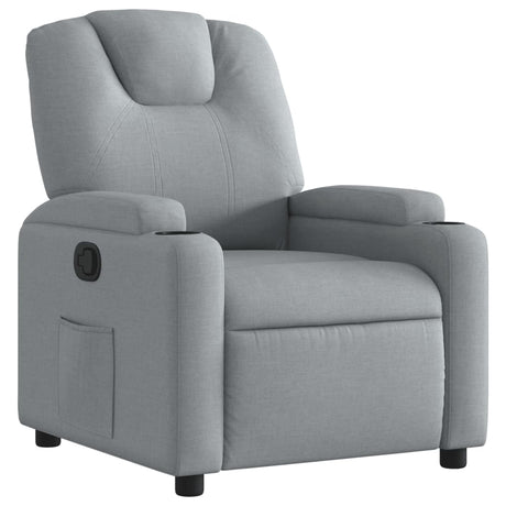 Vidaxl fauteuil verstelbaar stof lichtgrijs