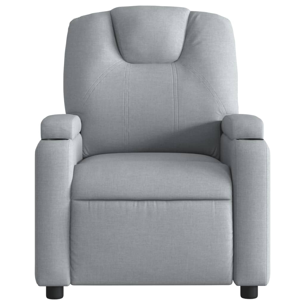 Vidaxl fauteuil verstelbaar stof lichtgrijs