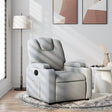 Vidaxl fauteuil verstelbaar stof lichtgrijs
