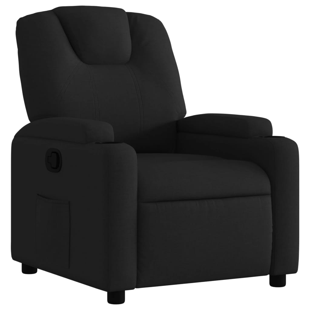 Vidaxl fauteuil verstelbaar stof zwart