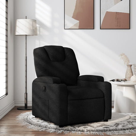 Vidaxl fauteuil verstelbaar stof zwart