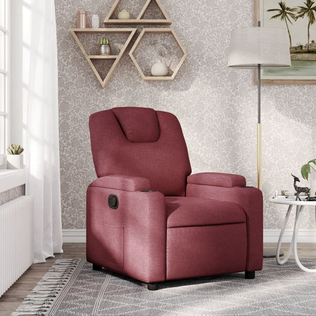 Vidaxl fauteuil verstelbaar stof wijnrood