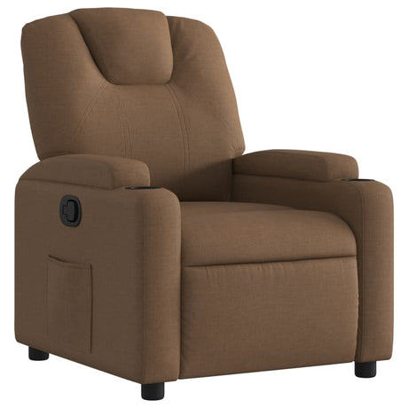Vidaxl fauteuil verstelbaar stof bruin