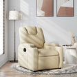 Vidaxl fauteuil verstelbaar stof crèmekleurig