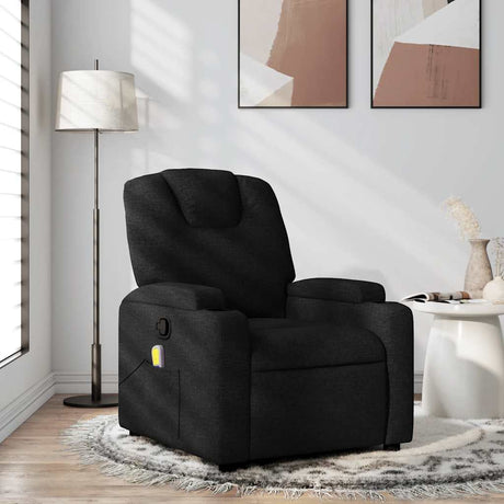 Vidaxl massagestoel verstelbaar stof zwart