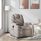 Vidaxl massagestoel verstelbaar stof taupe