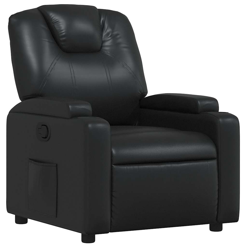 Vidaxl relaxfauteuil zwart kunstleer