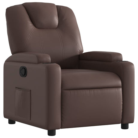 Vidaxl fauteuil verstelbaar kunstleer bruin