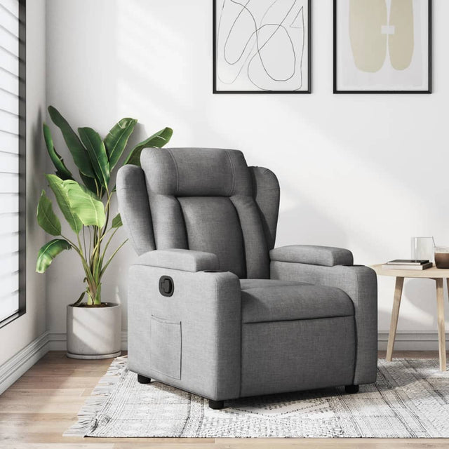 Vidaxl relaxfauteuil donkergrijze stof