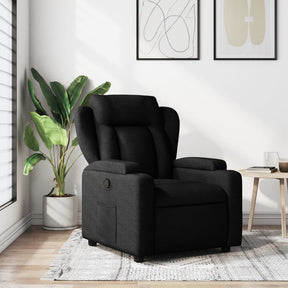 Vidaxl fauteuil verstelbaar stof zwart