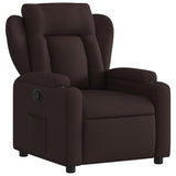Vidaxl fauteuil verstelbaar stof donkerbruin