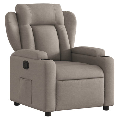 Vidaxl fauteuil verstelbaar stof taupe