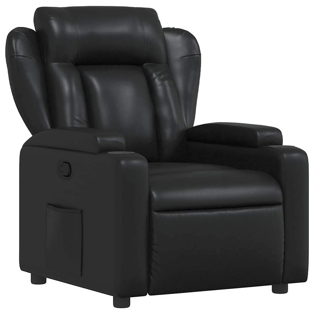 Vidaxl relaxfauteuil zwart kunstleer