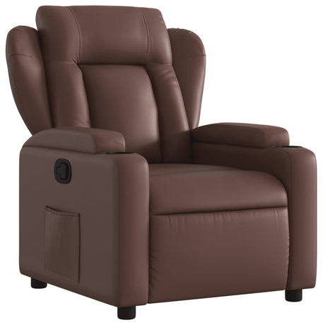 Vidaxl fauteuil verstelbaar kunstleer bruin