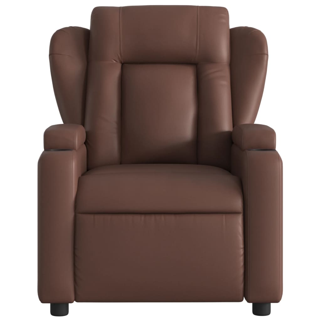 Vidaxl fauteuil verstelbaar kunstleer bruin