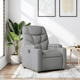 Vidaxl fauteuil verstelbaar stof lichtgrijs