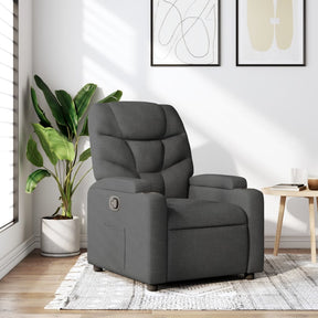 Vidaxl relaxfauteuil donkergrijze stof