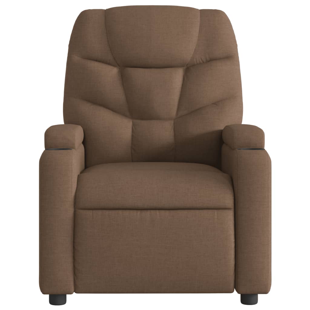 Vidaxl fauteuil verstelbaar stof bruin