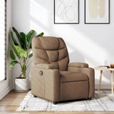 Vidaxl fauteuil verstelbaar stof bruin