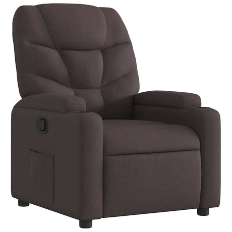 Vidaxl fauteuil verstelbaar stof donkerbruin