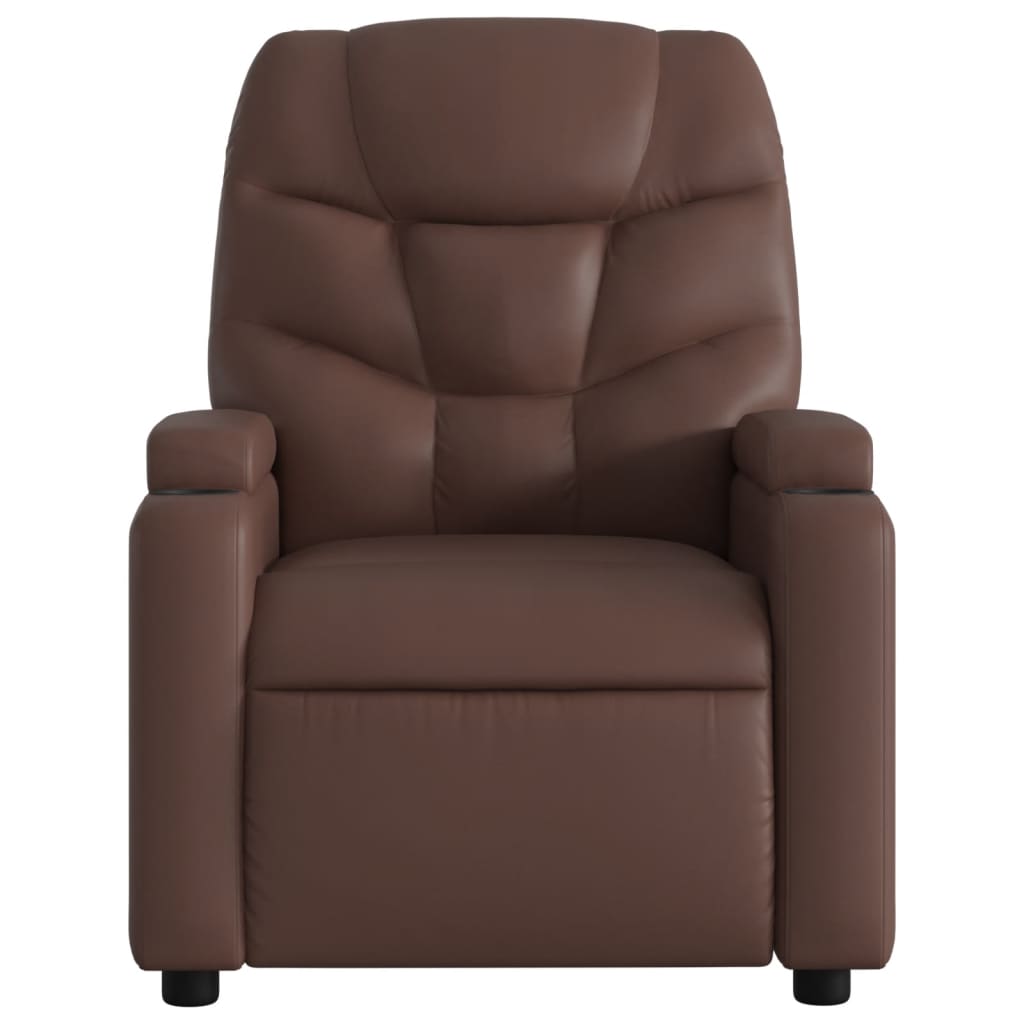 Vidaxl fauteuil verstelbaar kunstleer bruin