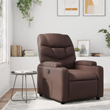 Vidaxl fauteuil verstelbaar kunstleer bruin