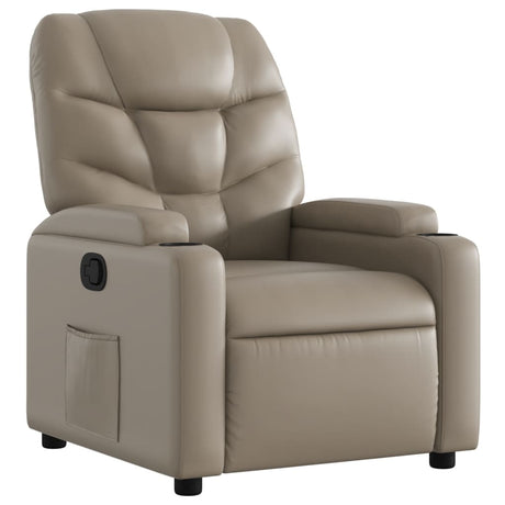 Vidaxl fauteuil verstelbaar kunstleer cappuccinokleurig