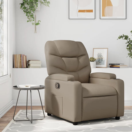 Vidaxl fauteuil verstelbaar kunstleer cappuccinokleurig