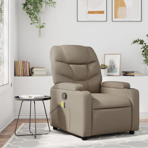 Vidaxl massagestoel verstelbaar kunstleer cappuccinokleurig