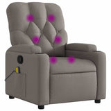 Vidaxl massagestoel verstelbaar stof taupe