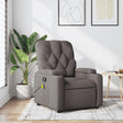 Vidaxl massagestoel verstelbaar stof taupe