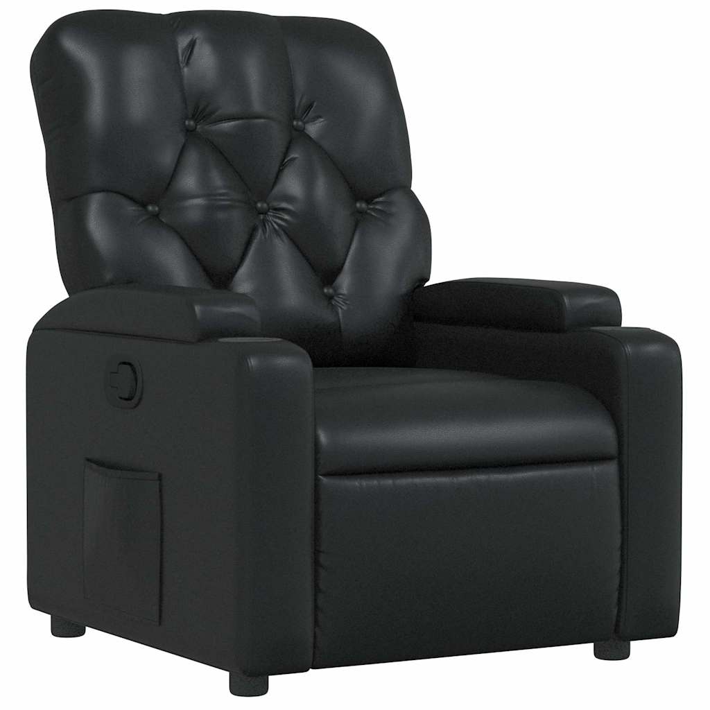 Vidaxl fauteuil verstelbaar kunstleer zwart