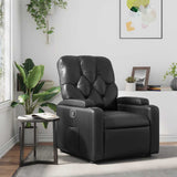 Vidaxl fauteuil verstelbaar kunstleer zwart