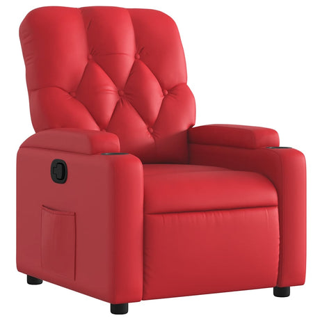 Vidaxl fauteuil verstelbaar kunstleer rood