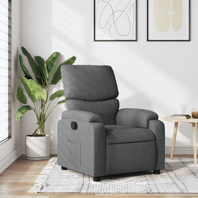Vidaxl fauteuil verstelbaar stof donkergrijs