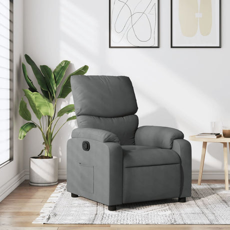 Vidaxl fauteuil verstelbaar stof donkergrijs