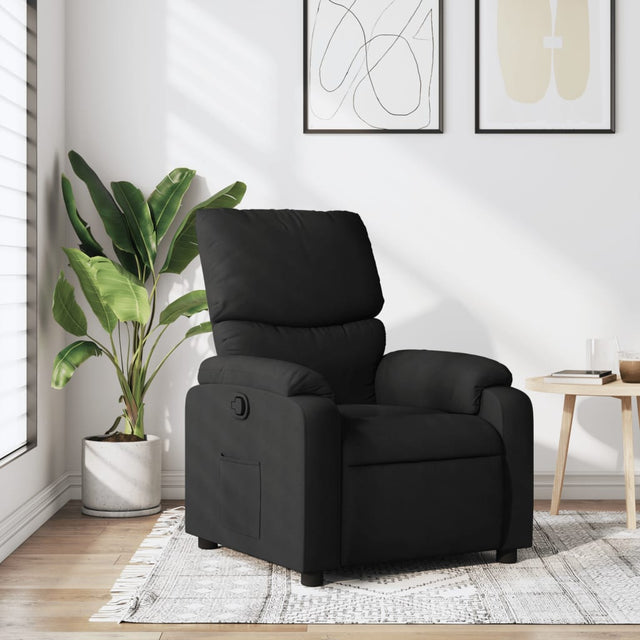 Vidaxl fauteuil verstelbaar stof zwart