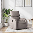 Vidaxl fauteuil verstelbaar stof taupe